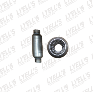 2¼" Aluminized Resonator w/ Necks - 6" Length - Lyell's Stainless Exhaust Inc., Mandrel Bending Ontario
