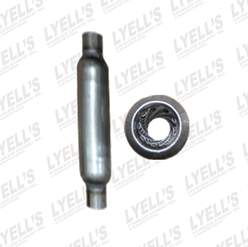 2½" Aluminized Resonator w/ Necks - 24" Length - Lyell's Stainless Exhaust Inc., Mandrel Bending Ontario