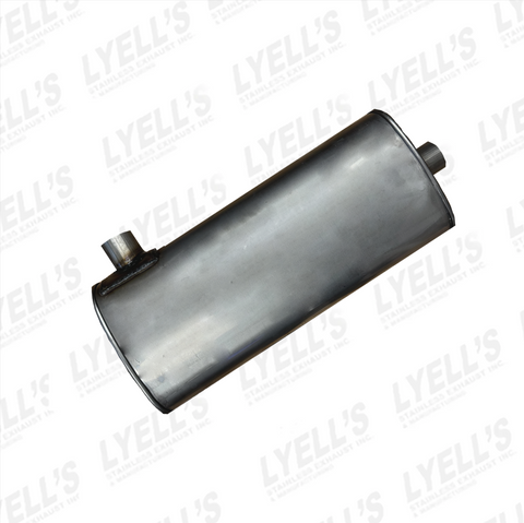 O.E.M. Style 409  Stainless Steel Transverse Muffler Offset Side -Single Outlet