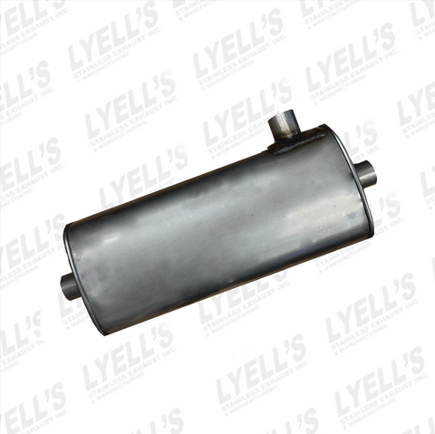 O.E.M. Style 409  Stainless Steel Transverse Muffler Offset Side - Dual  Outet