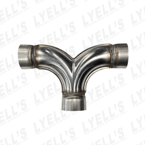 2 1/4" - 2 1/4" Dual T Pipe 409 Stainless