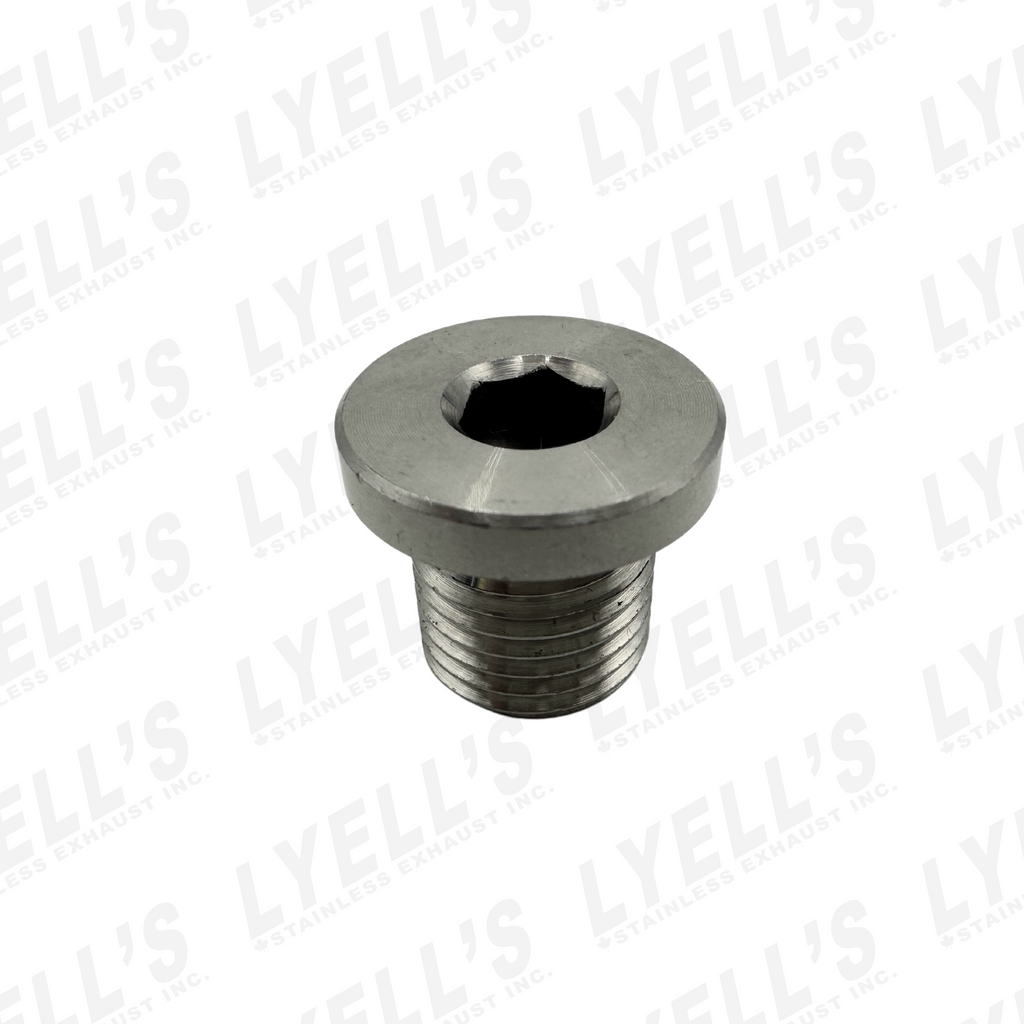 O2 Sensor Plug Stainless 18MM x 1.5 O2 Sensor Plug - T-304 Stainless