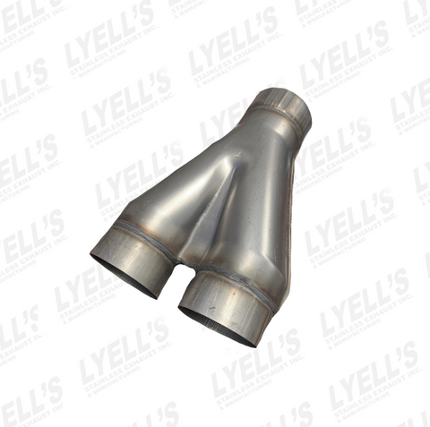 Y Pipe: 4" - 4" Dual 409 Stainless - Lyell's Stainless Exhaust Inc., Mandrel Bending Ontario