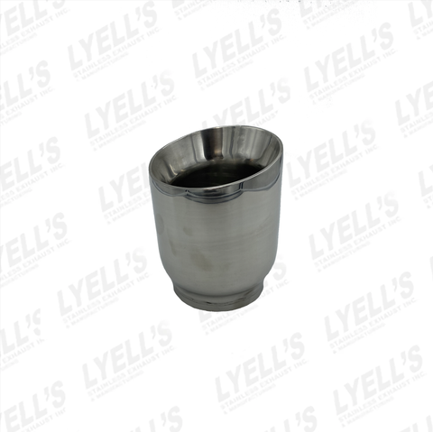 4" OD Round - 3 " ID Inlet -  304 Stainless Exhaust Tip