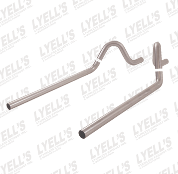 2½" 409 Stainless Steel '55-'57 GM Sedan Tailpipes - Lyell's Stainless Exhaust Inc., Mandrel Bending Ontario