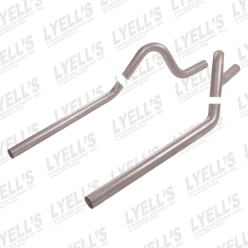 2½" 409 Stainless Steel '68-'73 Mustang/Cougar (Non-Staggered Shock) Tailpipes (Under Valance) - Lyell's Stainless Exhaust Inc., Mandrel Bending Ontario