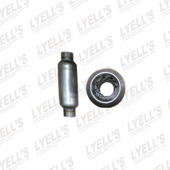 2" 409 Stainless Steel Resonator w/ Necks - 8" Length - Lyell's Stainless Exhaust Inc., Mandrel Bending Ontario
