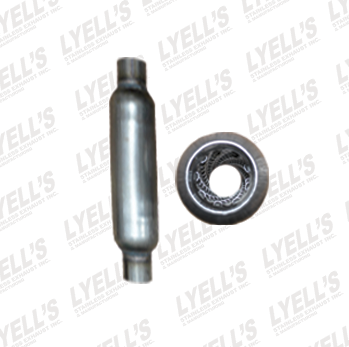 2" 409 Stainless Steel Resonator w/ Necks - 20" Length - Lyell's Stainless Exhaust Inc., Mandrel Bending Ontario