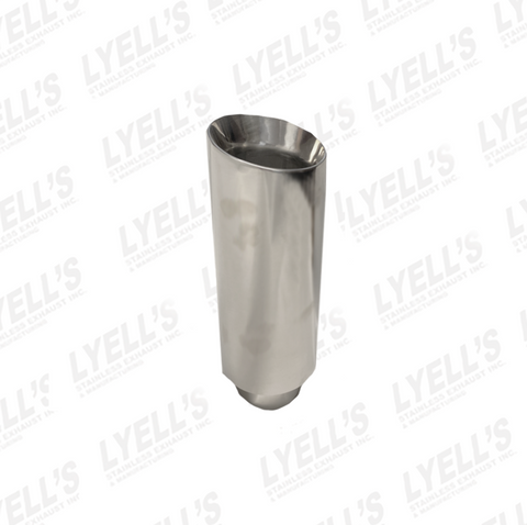 4" OD Round - 3'' Inlet 12'' Long - T304 SS Polished