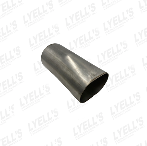 3'' Round - 3'' Oval Adapter T304 Stainless