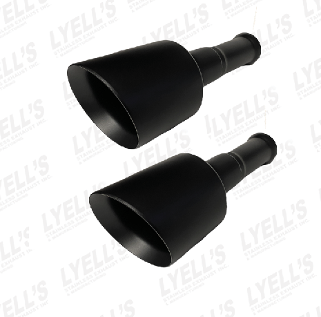 2009+ CLASSIC  RAM 1500 T304 5'' Powder Coated Black Stainless Exhaust Tips
